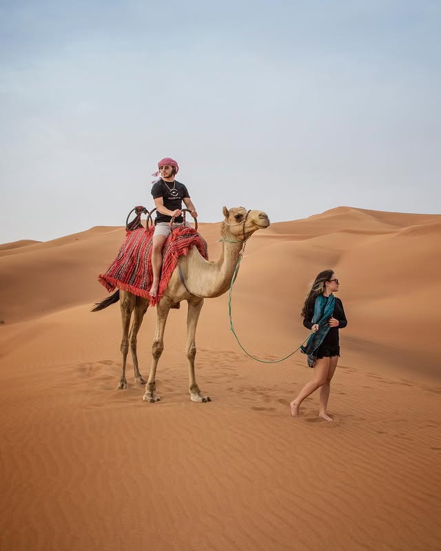 Rafael no deserto do Marrocos